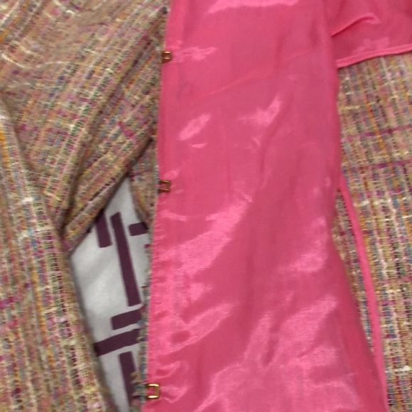Dana Bachman Pink Multi Color Tweed Blazer Women’s Size 6 - Picture 4 of 11